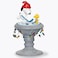 Roman 7 Inch H Musical Peanuts Birdbath with Rotation Hockey