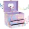 Jewelkeeper Musical Jewelry Box with 2 Pullout Drawers Glitter Rainbow and Stars Unicorn Design Beautiful Dreamer Tune