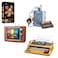 JMBricklayer Retro TV CD Player Typewriter Building Blocks Set 20131 Vintage Household Appliances Clamping Blocks Home Decoration Kit Retro Toy for Adults and Boys