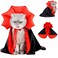 Qidelong Dog Cape Costume  Pet Halloween Costumes Cat Vampire Cloak Dog Witch Clothes for Small Medium Dogs Cats Puppy Funny Dog Cosplay Dress Wizard Outfit Dog Mantle Apparel for Halloween Party