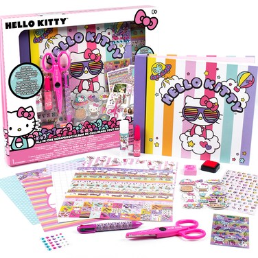 Hello Kitty AllinOne DIY Design Your Own Scrapbook with Over 250 Essentials Great Hello Kitty Toys for Weekend Activity Photo  Keepsake Album for Kids Ages 5 6 7 8 9 Small Multicolor