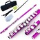 KAYATA C Flute  Closed Hole Flute 16 Keys FluteOffset G Split E Mechanism Deluxe Lightweight Canvas CaseShoulder StrapCleaning Cloth Joint Grease and Gloves pink