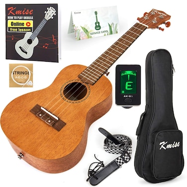 Kmise Concert Ukulele Kit Vintage Uke for Beginner With Starter Pack  Gig Bag Tuner Strap String Instruction Booklet  23 Inch Mahogany Wood Uke KMU23C
