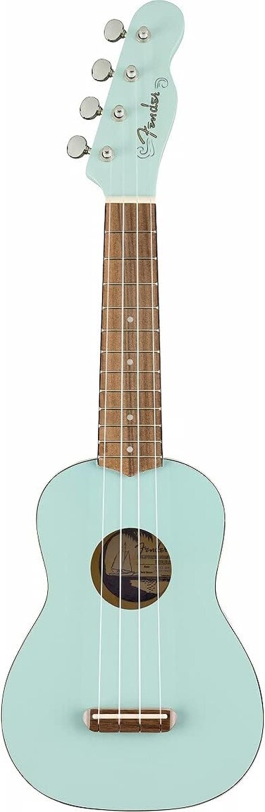 Fender Venice Soprano Ukulele Walnut Fingerboard Daphne Blue