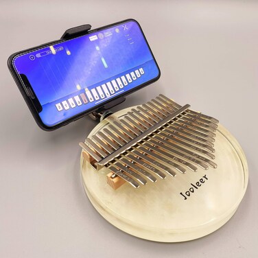 Jooleer Acrylic Clear Kalimba Thumb Piano Mbira Moon Shape Eva Protective Case Transparent Crystal 17 Key Musical Instrument Gifts For Kids Finger Piano