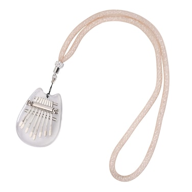 Alnicov 8 Keys Kalimba Thumb PianoSuper MiNi Acrylic Finger Piano with lanyard Suitable for Beginners in Birthday Christmas and PartyCat ear Shape