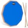 Lotkey Drum Practice Pad Set 12 Drum Pad for Adult Kids with Snare Drum StandDouble SidedDrumstickscarry Bag case Blue Pad