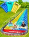JAMBO 20Ft XL Premium 3 Lane Slip Splash and Slide with 3 Bodyboards Heavy Duty Water Slide Advanced 3Way Water Sprinkler System Backyard Waterslide Outdoor Water Toys n Slides for Kids Splash Pad