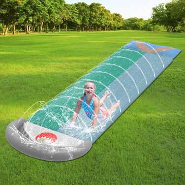 ANYAGREE Slip and Slide Lawn Inflatable Water Slide Lawn Water Slide for Backyards Kids Adults Summer Water Fun Toy