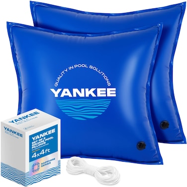 Yankee Pool Pillows for AboveGround Swimming Pools  Extra Durable 04 mm PVC 27 Gauge Winter Pool Pillow 4x4 ft  2 Pack
