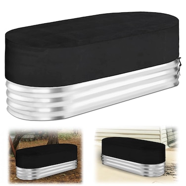 GSYUWIH 6 Ft Oval Stock Tank Pool Cover420D Oxford Cloth Cold Plunge Cover Waterproof Sunproof dustproofFarm Water Tank Cover for Rural Patio Garden Outdoors