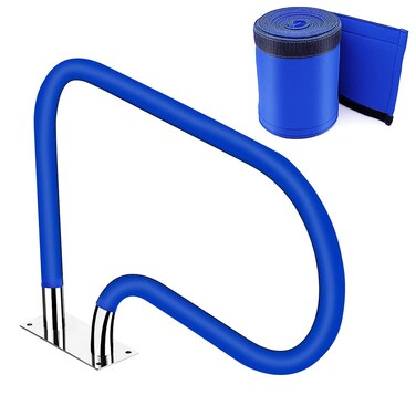 Pool Handrail Cover 8 Feet Swimming Pool Hand Railing Covers Slip Resistant Safety Hand Rail Grip Handles Sleeve AntiScald for Swimming Pools Inground Ladder Handles Cover GripsBlue1 PCS