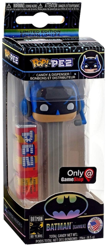 Funko Pop Pez DC Super Heroes  Grey Batman Gamer Exclusive