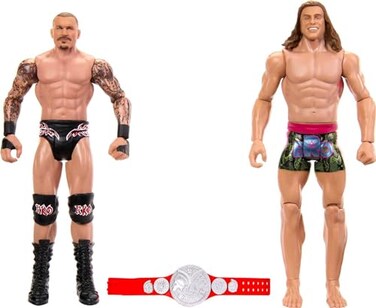 Mattel WWE Randy Orton  Matt Riddle Championship Showdown Action Figure 2Pack with Raw Tag Team Championship 6Inch