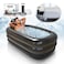INFLATOAST Portable Bathtub AdultIce Bath Tub for AthletesInflatable Bathtub Including Air PumpEasy to InflateDrainageCold Plunge TubPortable Tub for Home SPAHot BathIce Bath Dark Grey