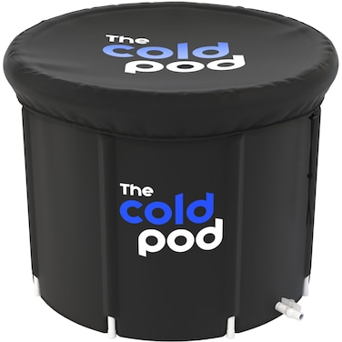 Ice Bath Tub for Athletes Large Cold Plunge Tub Outdoor with Cover116 Gallons Capacity Portable Ice Bath Barrel Plunge Pool by The Cold PodEasy Install Solid Black XL 116 gal