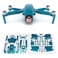 Wrapgrade Main Unit Skin DJI Compatible with DJI Air 2S CARIBBEAN BLUE