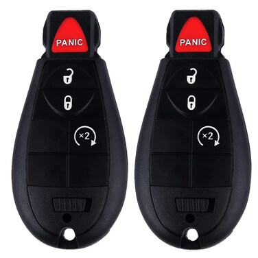KeyRunner Keyless Entry Remote Control Car Key Fob for Dodge Ram 1500 2500 3500 Truck Pickup 20092012 Dodge ChargerDurangoJourneyChallengerJ eep Grand CherokeeCommander M3N5WY783X Pack of 2