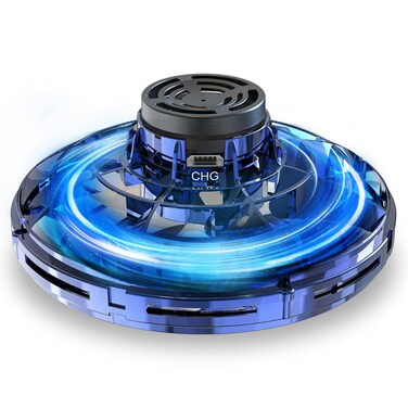 GESUNDHOME Hand Operated Mini Drones Fidget Flying Spinner with Lights UFO Drone Flying Toys Cool Stuff Gadgets Christmas Birthday Gifts for Boys Girls Teens 8 9 10 11 One Size