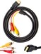 HDMI to RCA Cable 5ft15m HDMI Male to 3RCA Video Audio AV Component Converter Adapter Cable for HDTV