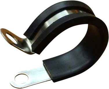 Temoyj Cable Clamp10 Pack 2 Inch Stainless Steel Cable Clamp Pipe Clamp Metal Clamp Rubber Cushioned Insulated