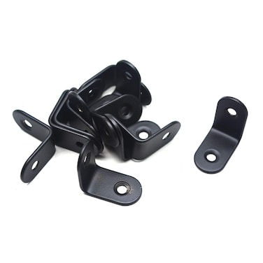MY MIRONEY MTMTOOL Stainless Steel L Corner Brace Shelf Bracket Heavy Duty Angle Bracket Wall Hanging with Screws Black 25 x 16 x 25mm1 x 06 x 1 AMT05310204