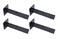 FGen 4pcs Wrought Iron Wall 6inch Square Bracket Bracket Bookshelf Wall Shelf Wall Hanging Partition Bearing Support Shelf Layer Board SupportBlack