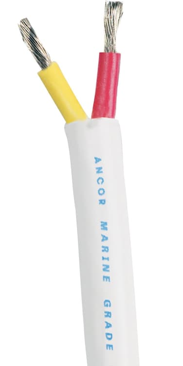 Ancor Marine Grade Products 124510 Safety Duplex Cable 142 AWG 2 x 2mm2 Flat  100ftRedYellow