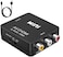 BDM AV to HDMI Converter RCA to HDMI 1080P Mini RCA Composite CVBS Video Audio Converter Adapter Support PALNTSC for TVPC PS3 STBXbox VHSVCRBlueRay DVD Players  Black