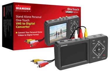 Diamond Multimedia VC500ST One Touch Standalone Digital Converter CaptureRecord Video from VHS HI8 Camcorder Set Top box or any source with CompositeSVideo RCA AV outputs