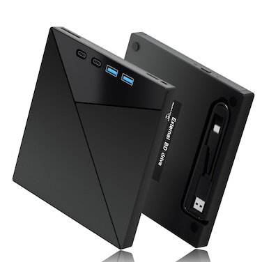 7 in 1 External Blu Ray Drive 4k Blu Ray Burner with USB 30 TypeC Portable Blu Ray Drive CD DVD Burner 3D BD Player with SDTF Ports 4k Optical Drive Compatible with Windows MacOS Laptop Desktop