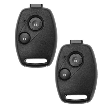 The Lord of the Tools 2 Set 2 Button Remote Car Key Fob Replacement Compatible with Honda Civic Jazz CRV Insight Record Fit Frv Key Housings with Key Skin Black