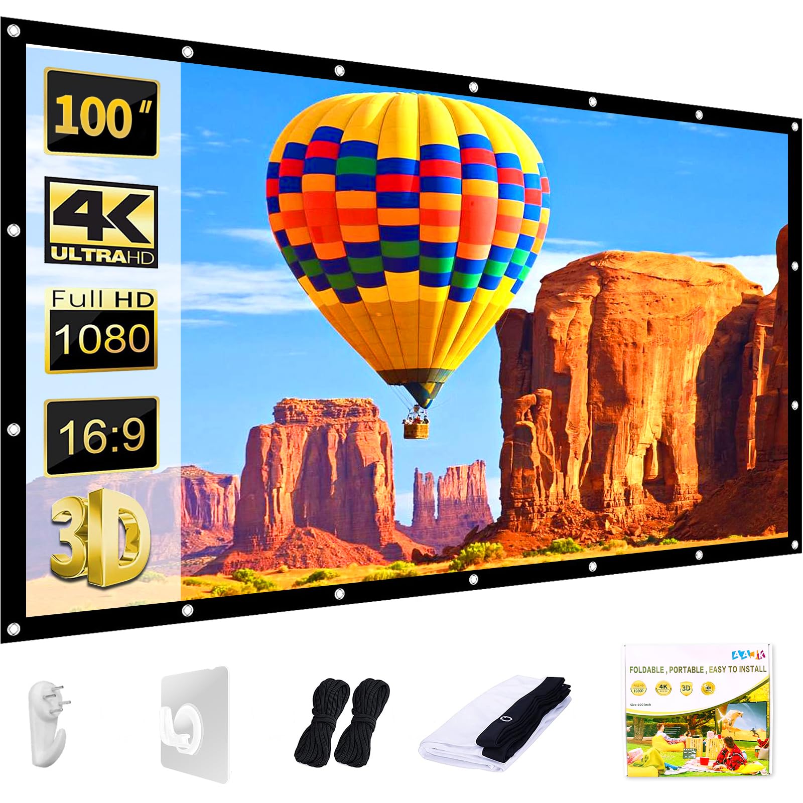 Aajk Aajk Projection Screen 100 inch