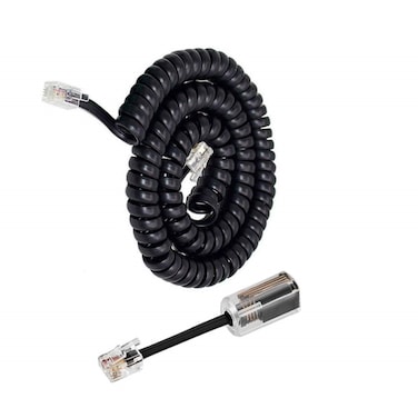 Uvital Telephone Handset Cord DetanglerUvital 1 Pack Landline Handset Cord Cable 10Ft Uncoiled12 Ft Coiled and 1 Pack AntiTangle Telephone Cord Untangler 360 Degree Rotating Swivel CordBlack