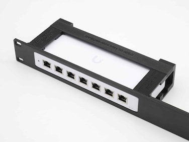 THINGSINRACK Rack Mount for UniFi USWUltra Switch Injection Molded Front Panel and 3D Printed Rear arms 19inch 1U