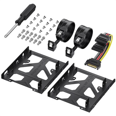 Cable Matters 2Pack 25 Inch to 35 Inch Dual Hard Drive Mounting Bracket Kit