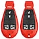 2 New REd Keyless Entry 5 Buttons Remote Start Car Key Fob M3N5WY783X IYZC01C For Dodge Grand Caravan Volkswagen Routan  Town Country  CASESHELL ONLY No Electronics