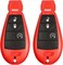 2 New Red Keyless Entry 4 Buttons Remote Start Car Key Fob Shell  CASE M3N5WY783X IYZC01C 56046707AE for Dodge Challenger Charger Durango Chrysler Town Country Grand Caravan Journey  Ram