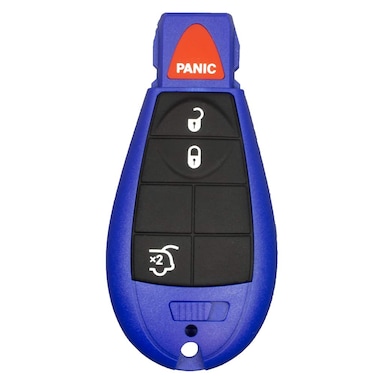 KeylessCanada 1 New Blue Keyless Entry 5 Buttons Remote Start Car Key Fob IYZC01C M3N5WY783X For Grand Cherokee  Commander  SHELLCASE ONLY No Electronics