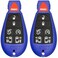 KeylessCanada 2 New Blue Keyless Entry 7 Buttons Remote Start Car Key Fob M3N5WY783X IYZC01C For Town Country Dodge Grand Caravan Volkswagen Routan