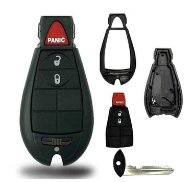 2 New Keyless Entry 3 Buttons Remote Key Fob M3N5WY783X IYZC01C 56046707AE For Chrysler Town Country Dodge Challenger Charger Durango Grand Caravan Journey  Ram SHELLCASE ONLY No Electronic