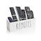 CHONIC Remote Control Holder Farmhouse Remote Storage Caddy Bedside TV Controller Box Rustic Wood Media Organizer Tray for Home Bedroom Table White