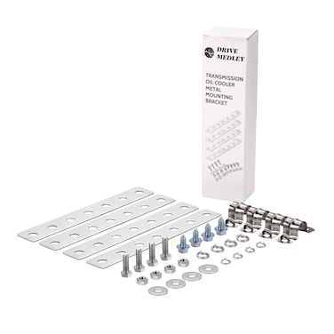 DriveMedley Transmission Oil Cooler Metal Mounting Bracket Kit for use with 34 inch Coolers