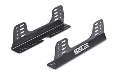 Sparco Seat Bracket Competition Side Mount FIA Approved Adjustable Steel Black Powder Coat Universal Kit