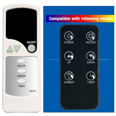 XINJISHIMIN Replacement Remote Control for Great World Electric Fireplace GW5078BETNB GW5078