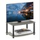 Furinno 13191GywBk TurnNTube No Tools 2Tier Elevated Tv Stands Oak GreyBlack