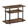 Furinno No Tools 3Tier TV Stand Wood Composite Amber PineBlack