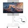 Rolling TV Stand with Handle LiftMobile TV Cart for 4275inch TVs with RotatingPortrait to LandscapeHeight Adjustable Portable TV Stand with Wheels Holds up to 110lbsMax VESA 600x500mm White