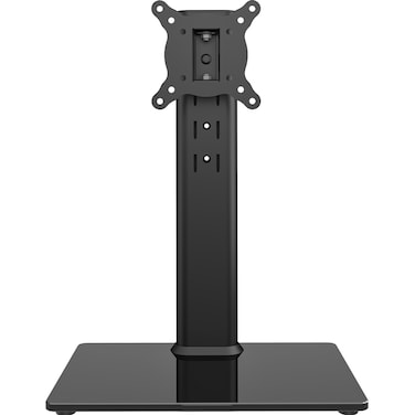 Hemudu Universal Swivel TV StandBase Table Top TV Stand for 13 to 32 inch TVs with 100 Degree Swivel 4 Level Height Adjustable Heavy Duty Tempered Glass Base Holds up to 35kg HT07B001P