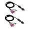 ASTONEY 2PCS 6FT HD Component AV VideoAudio Cable Cord for PS2 PS3 Slim AV Lead Accesories Lead Scart
